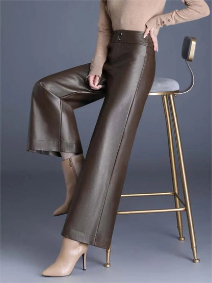 Ellie's Glossy Leather Pants