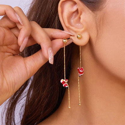 Jeulia Santa Earrings