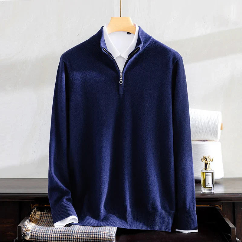 Milano Half Zip Cashmere Sweater