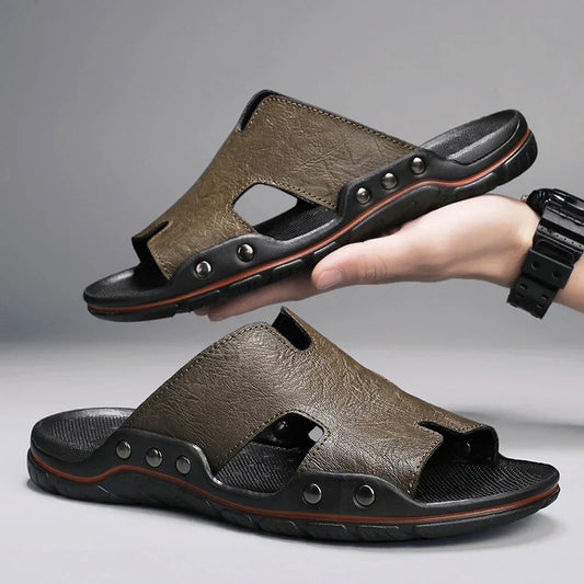 Fresco Leather Slides