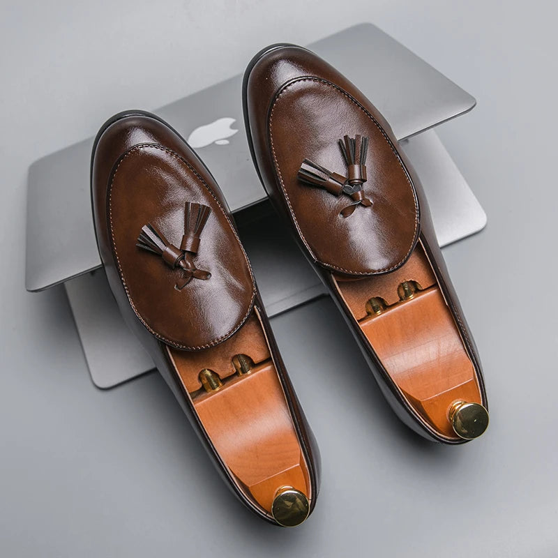 Belotti Alfan Leather Tassel Loafers