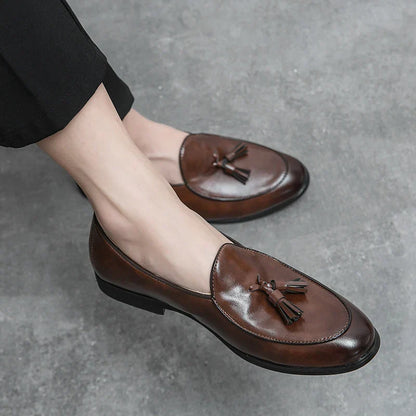 Belotti Alfan Leather Tassel Loafers