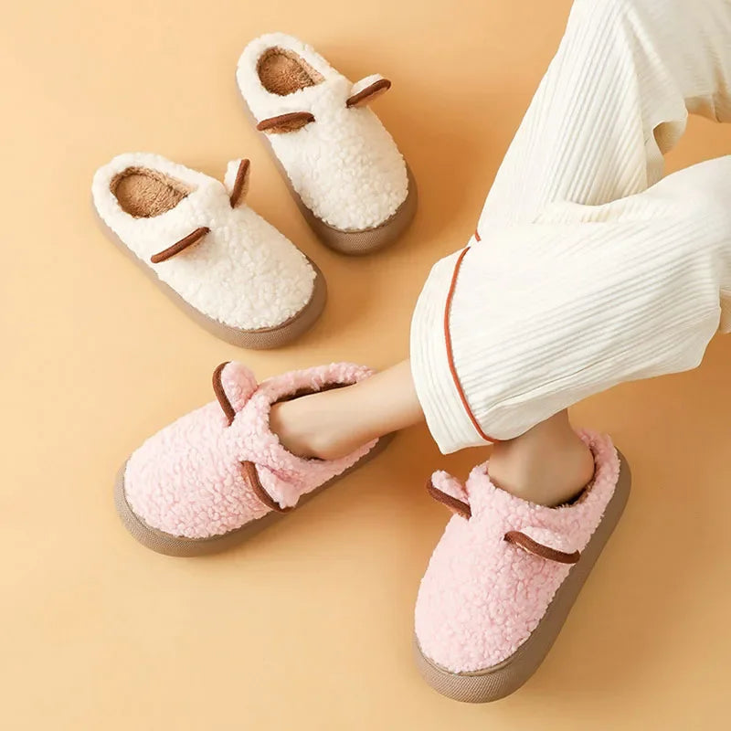 Melina Comfy Plush Ear Slippers