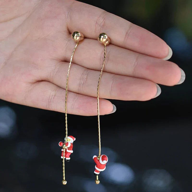 Jeulia Santa Earrings