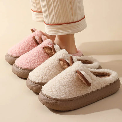 Melina Comfy Plush Ear Slippers