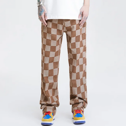 Harlem Checkered Loose Jeans