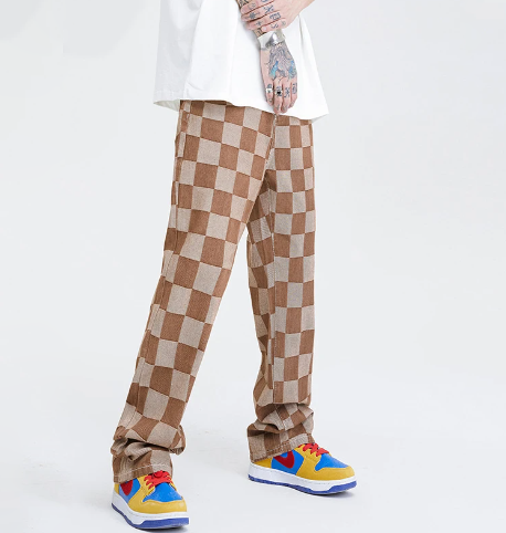 Harlem Checkered Loose Jeans