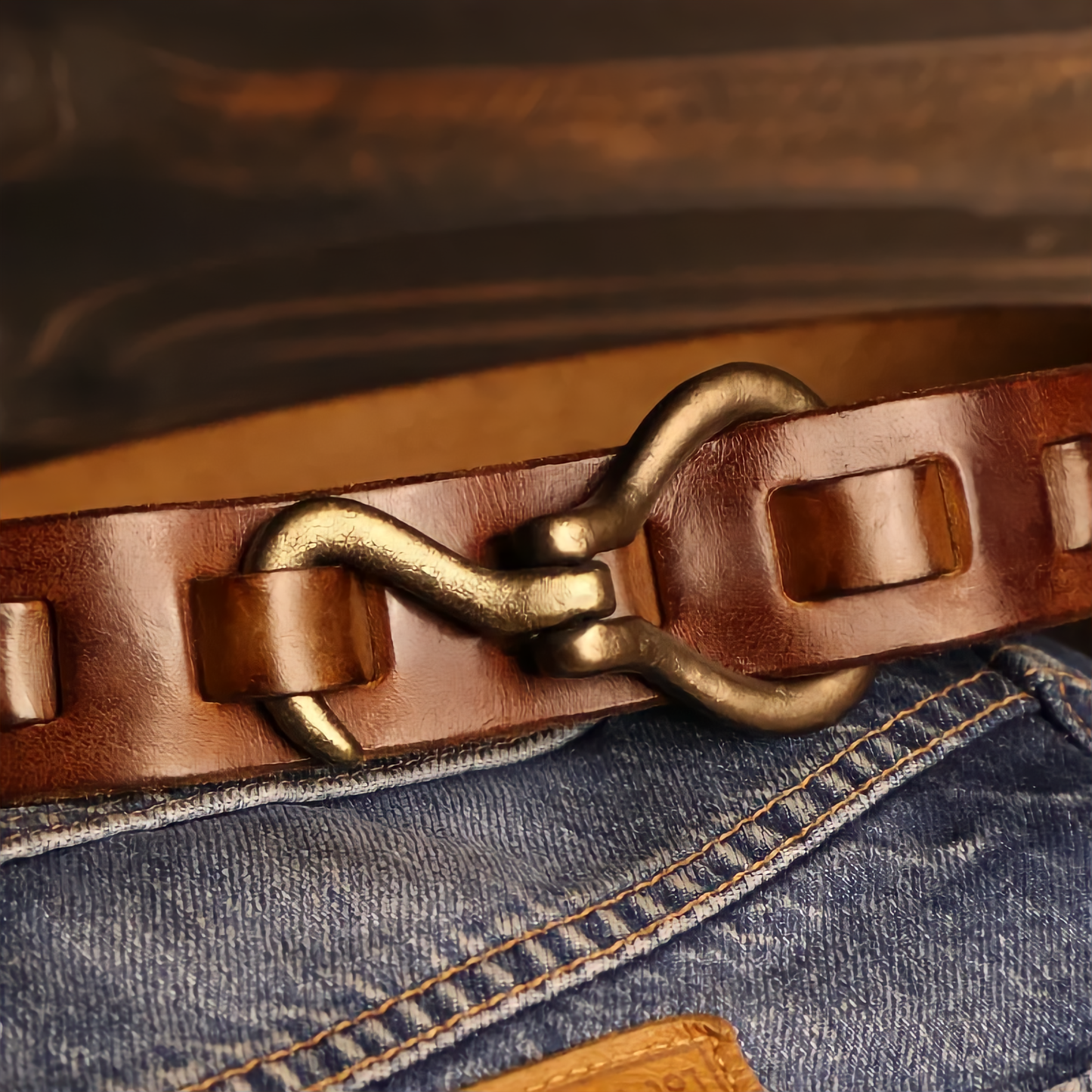 Durango Cowhide Hook Belt